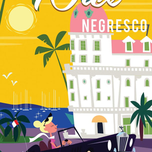 Affiche Vacances à Nice Affiche sous cadre bois