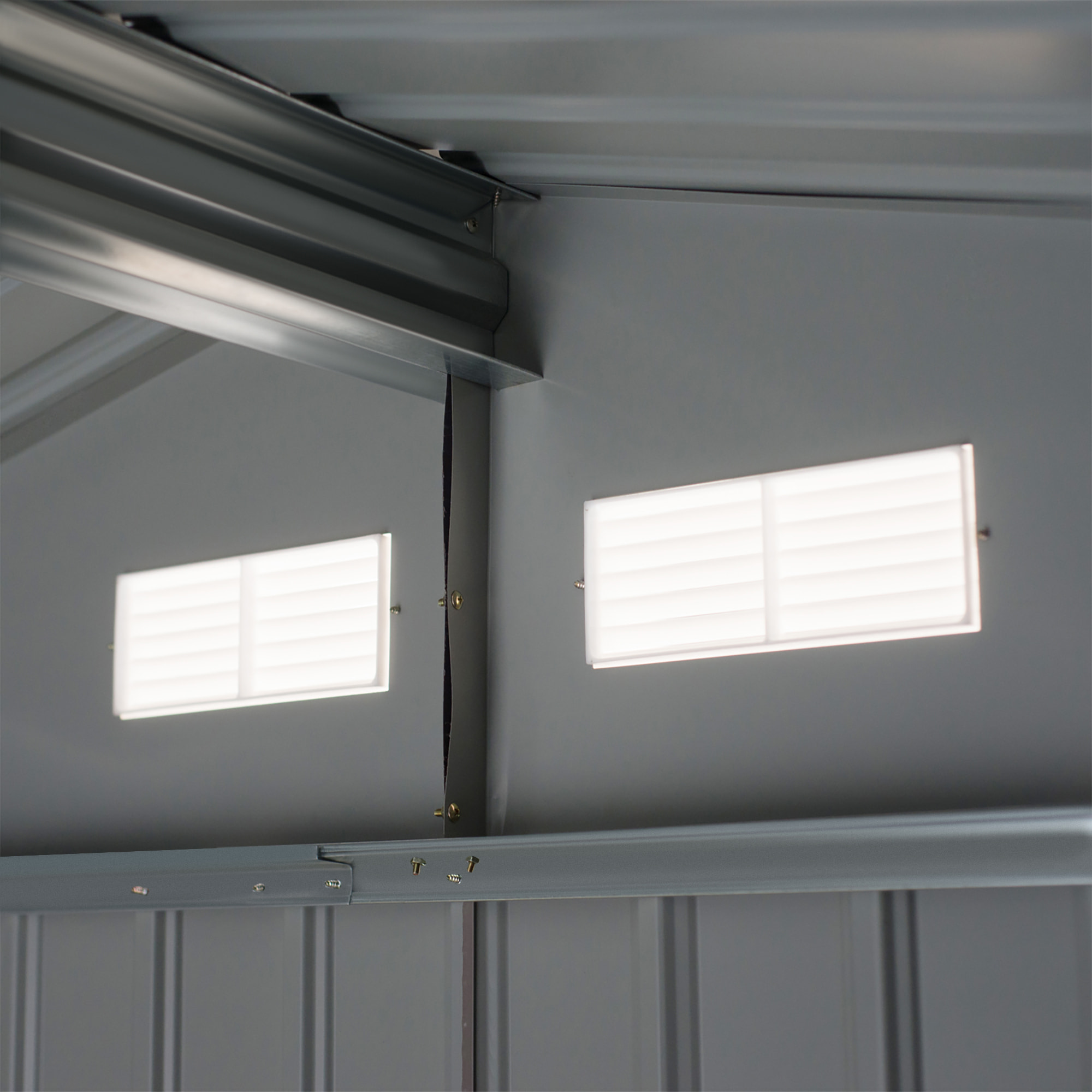 Caseta de Jardín tipo Cobertizo Metá¡lico para Herramienta 277x191x192cm Gris