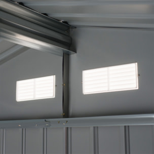 Caseta de Jardín tipo Cobertizo Metá¡lico para Herramienta 277x191x192cm Gris