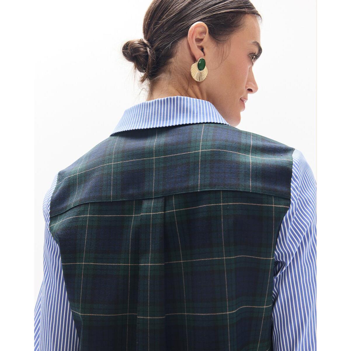 camicia a righe scozzesi