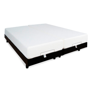 Ensemble Matelas Absolu & Sommier Électrique Flex, 21 cm, Mémoire de Forme, Technologie Bi-Lattes, Confort Personnalisé, Soutien Équilibré, Télécommande Filaire