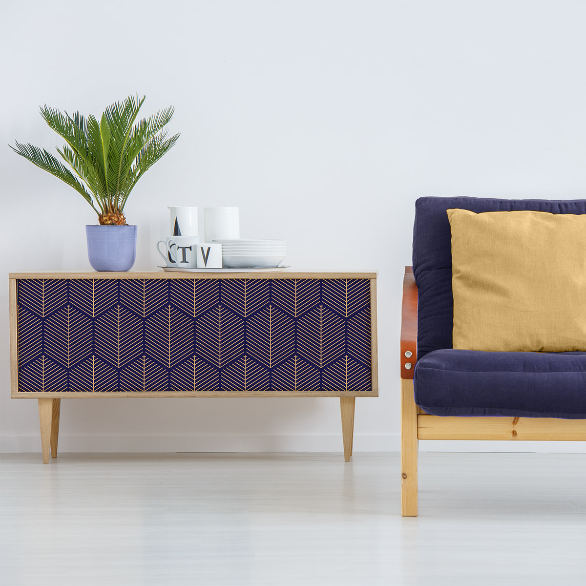 Sticker meuble scandinave rohr 60 x 90 cm