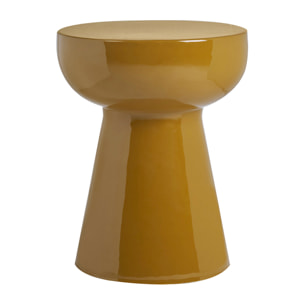 Table d'appoint ronde en métal émaillé bronze D34 cm MOGOU