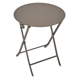 Table de jardin Greensboro 2 places pliable café D40cm