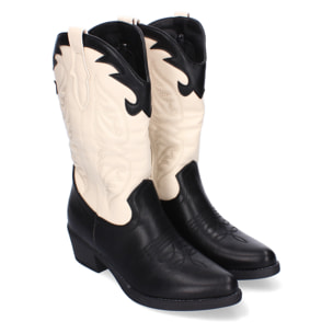 Botas Cowboy para Mujer con Detalles en la Caña