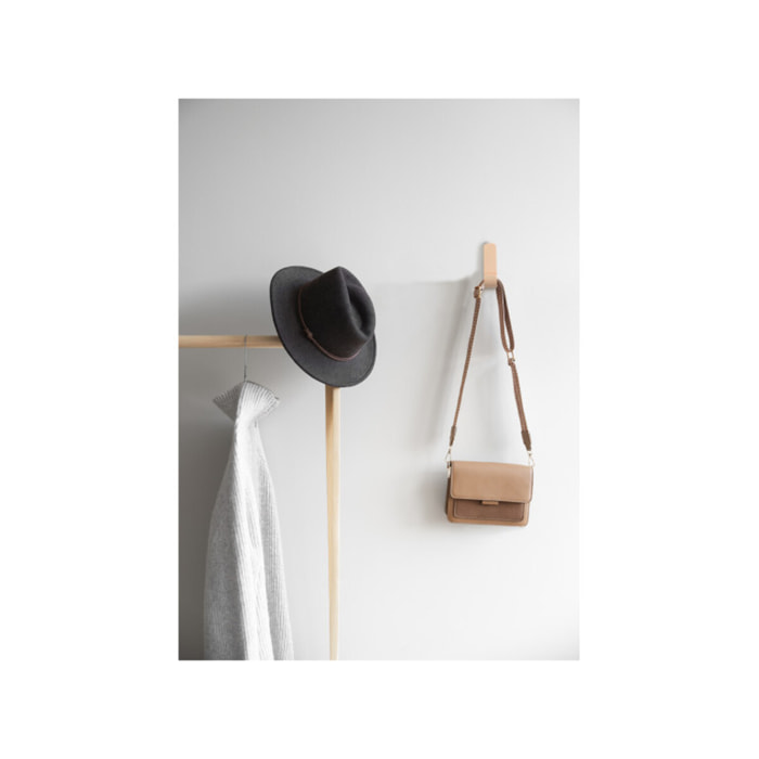 Patère Murale en Bois H. 15 - Sable Rose 982