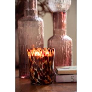 J-Line bougie parfumée Noa - Magnificent Birch - verre -rouge - medium - 68H