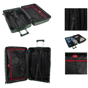 Juego De Maletas Rígidas Pp Jaslen Varese Verde