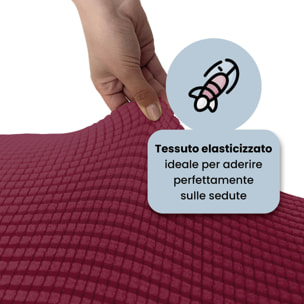 COPPIA VESTISEDIA CON SCHIENALE LESLIE, Microfibra/Elastan - BORDEAUX