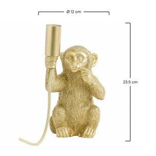 Lampe à poser en plastique doré - Monkey