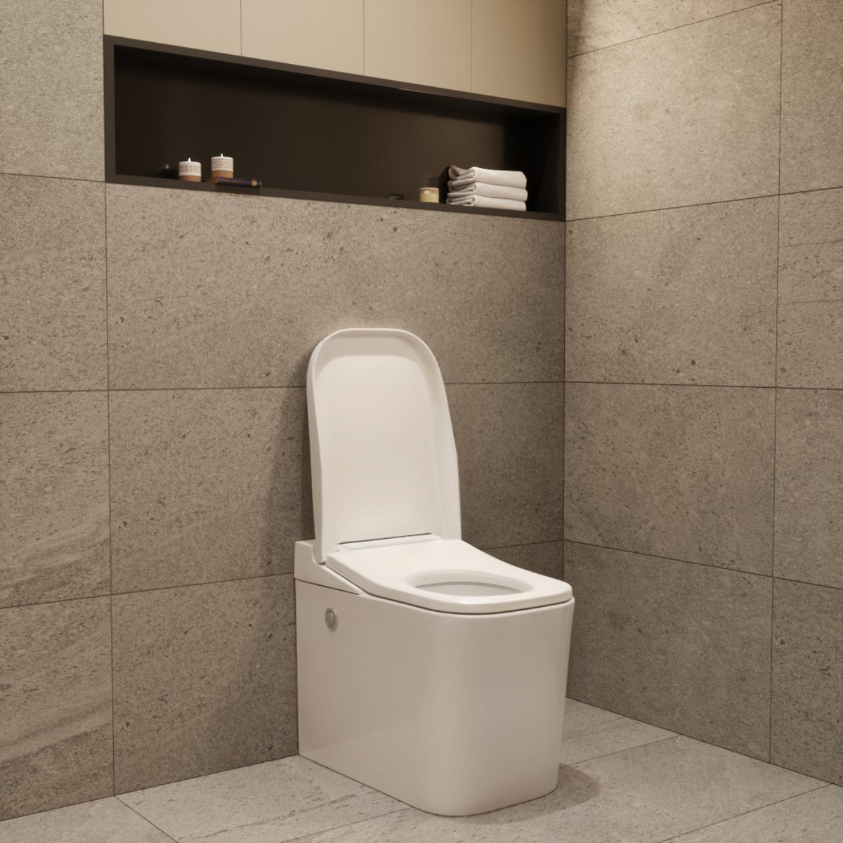 Ultimax WC hybride avec réservoir intégré et abattant frein de chute (SATOFSHFS3)
