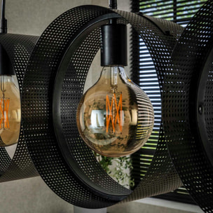 Suspension de table design 4 anneaux en métal perforé RALF