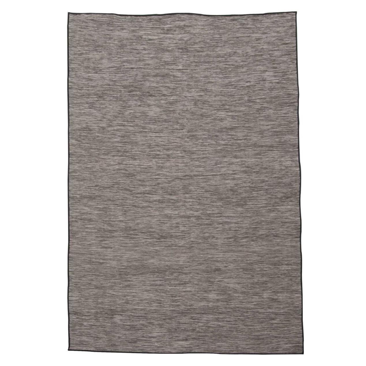 Tapis extérieur 160x220 tissé kilim gris foncé SUNDANCE