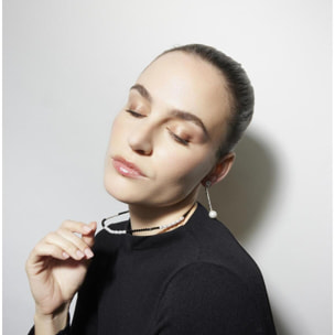 Collar con Perla Blanca acabado plata