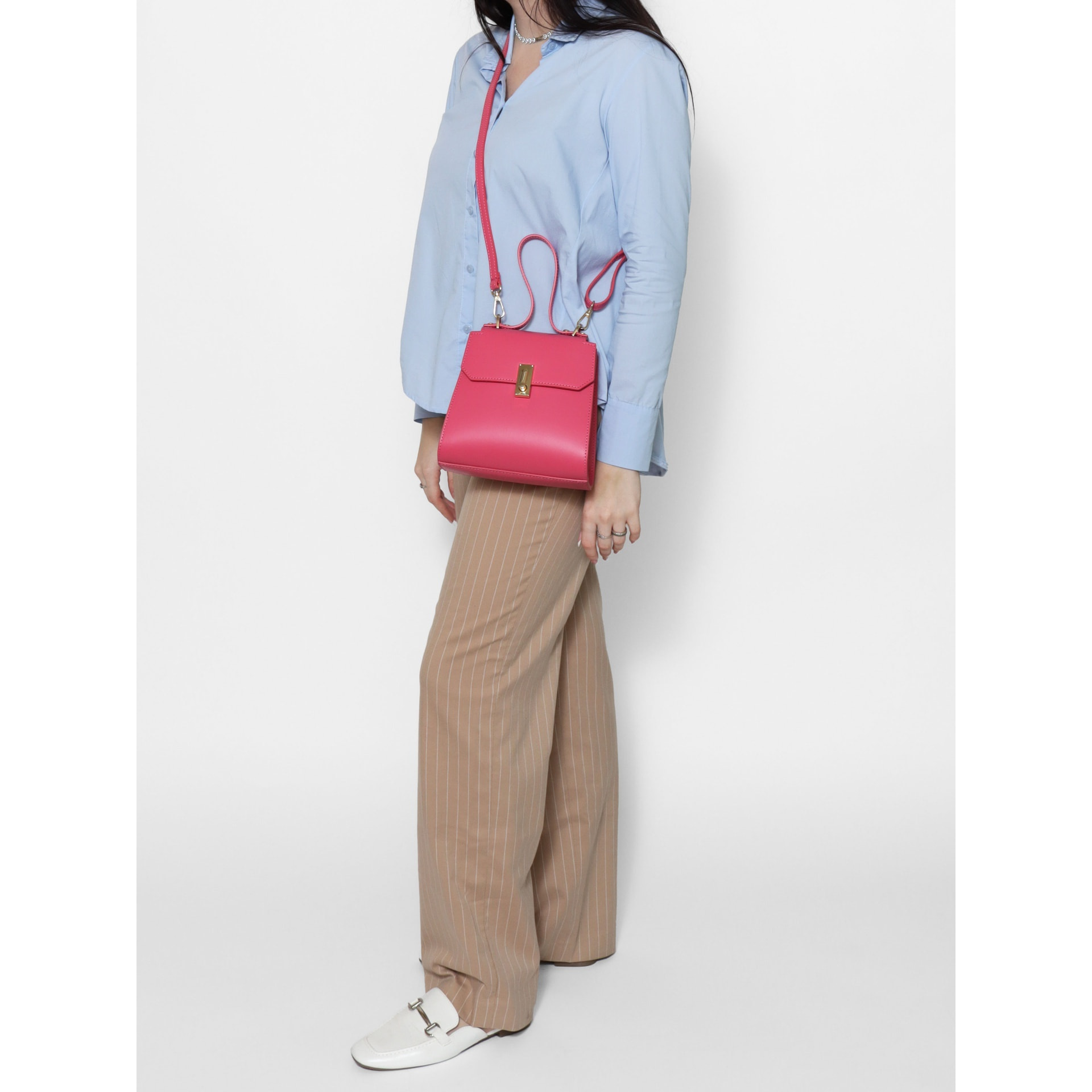 Borsa a mano da donna - Modello False - 100% pelle - 20.0 x 18.0 x 10.0 cm