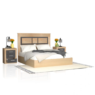 Cabecero con mesitas Kira Cambria - Grafito