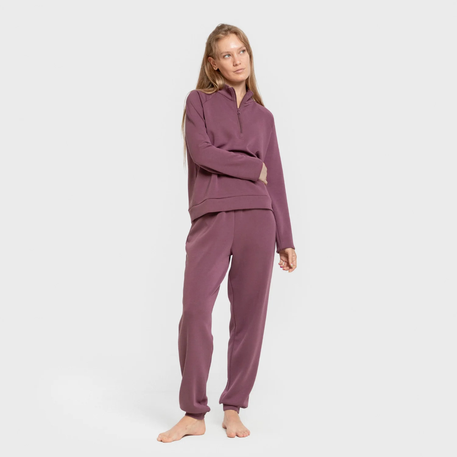 Pantaloni jogger in stile modal da donna