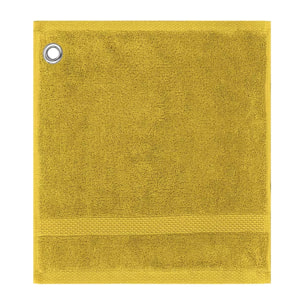 Carre avec oeillet pur coton 550 g/m² uni orange Elea safran