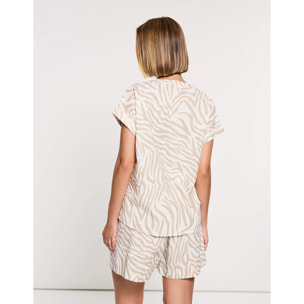 Blusa Manga Corta Blanco - Teonix