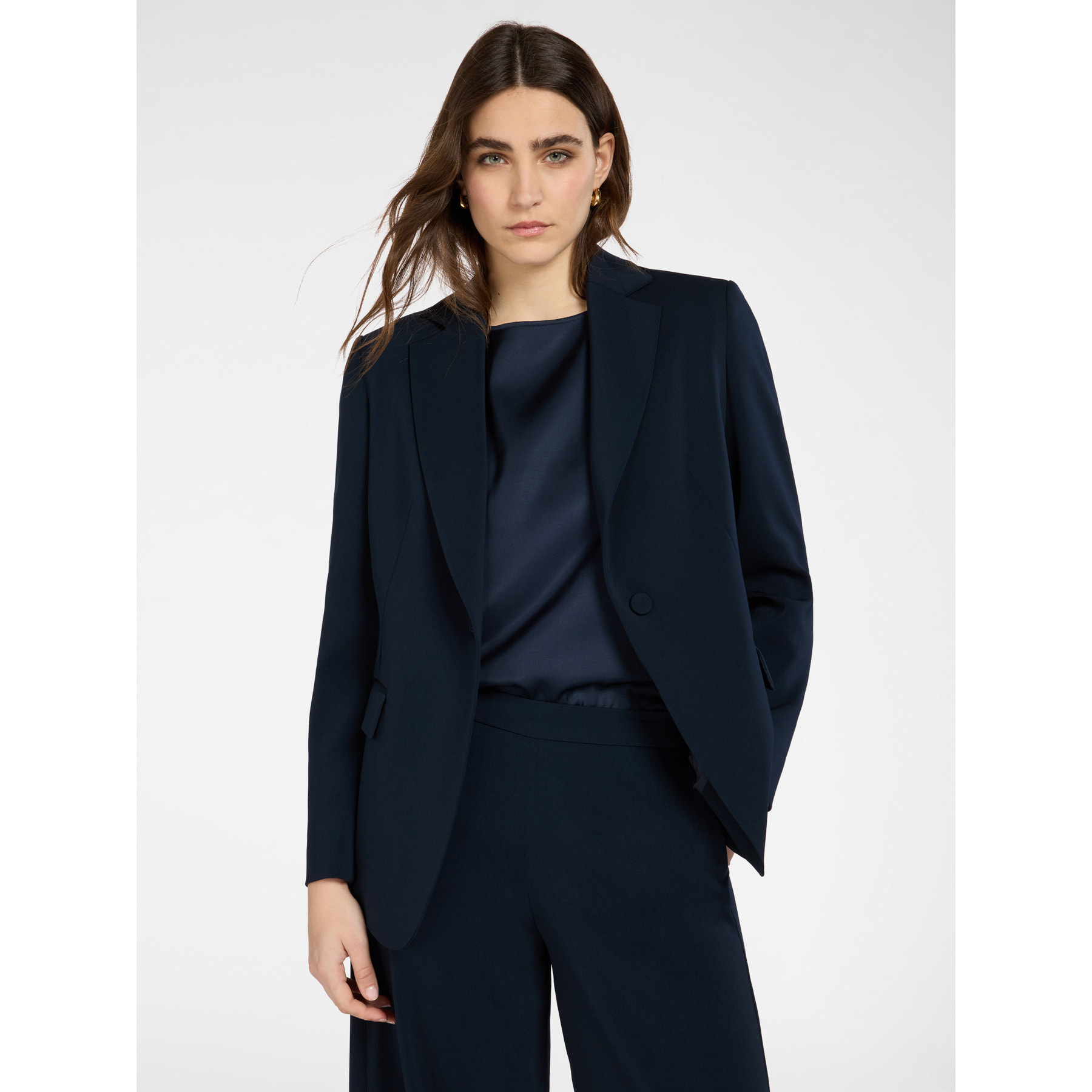 Elena Mirò - Blazer estructurado en cady - Azul