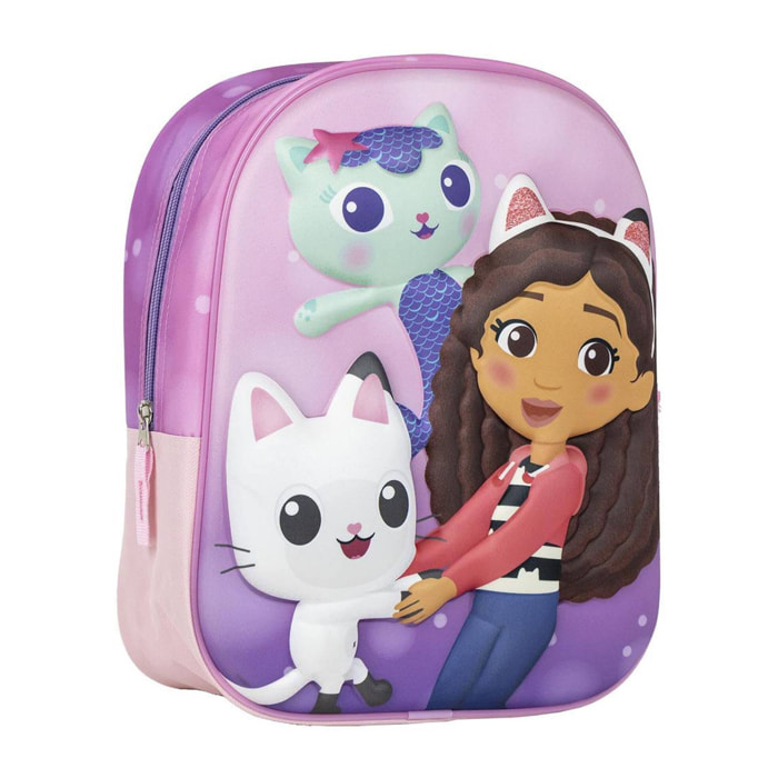 Mochila infantil 3d gabby's dollhouse