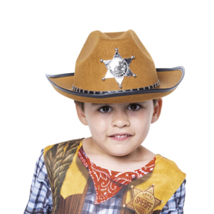 SOMBRERO SHERIFF MARRÓN INF