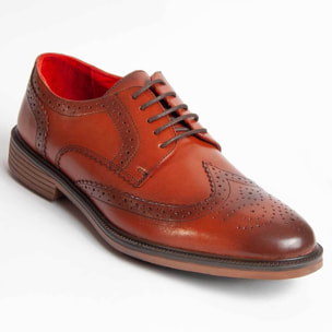 Zapato Oxford De Piel - Marron