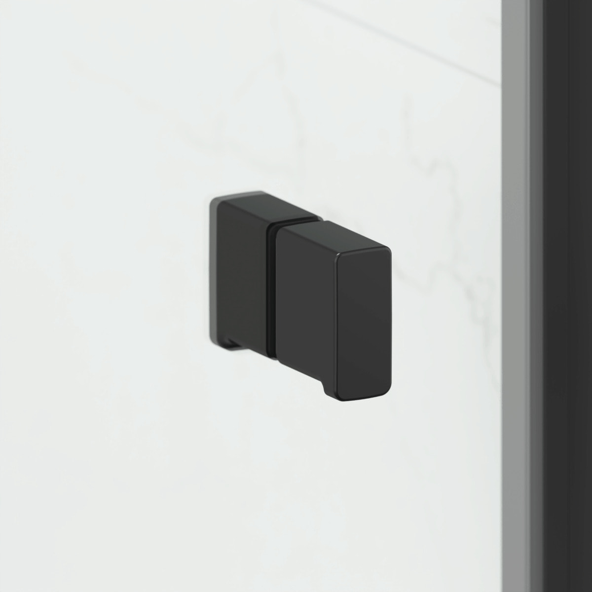 SAT SK  Porte de douche acces en angle pliantes 80x80cm  anticalcaire avec profilés noir mat (SATSK8080C)