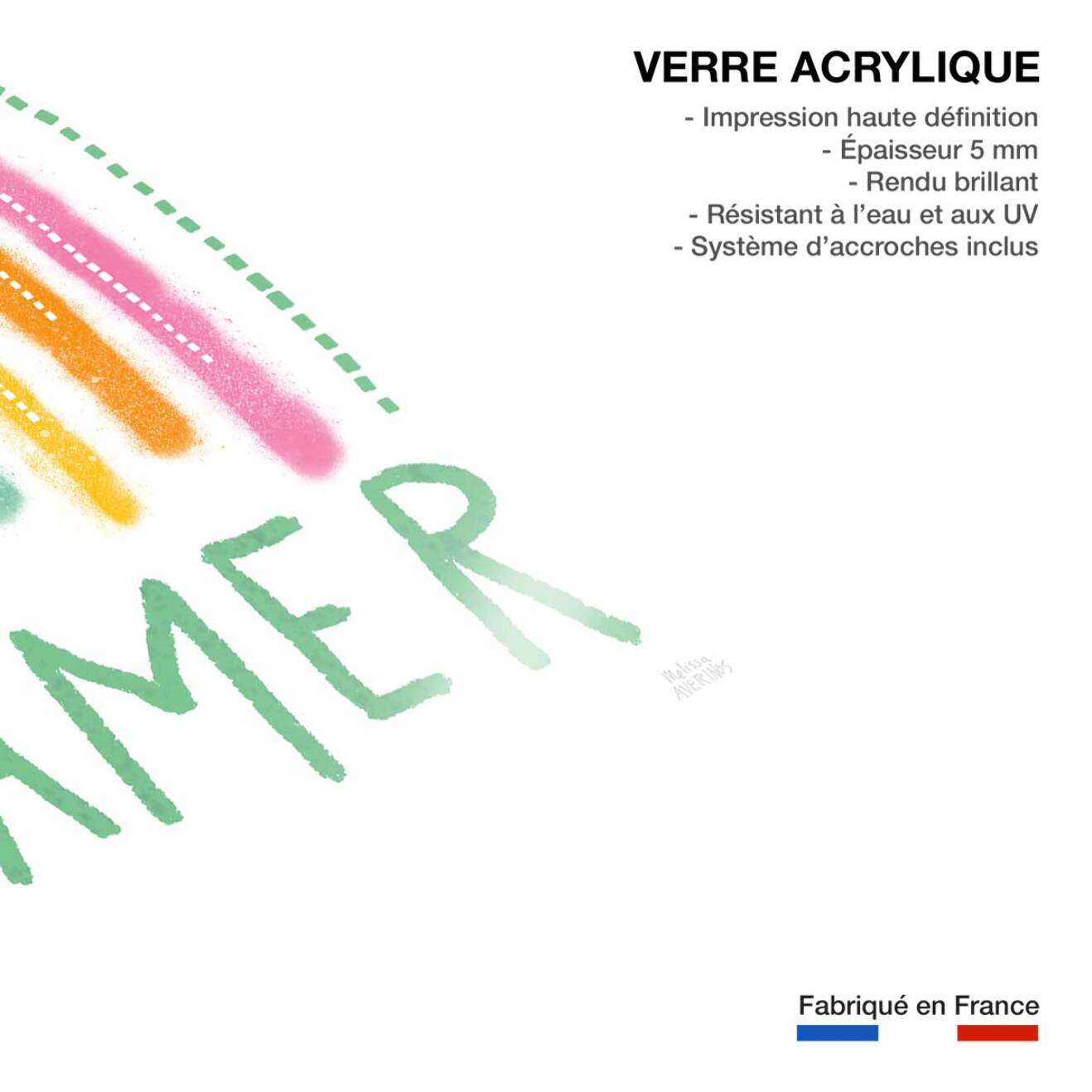 Cadre deco Dreamer graphic Tableau plexiglas