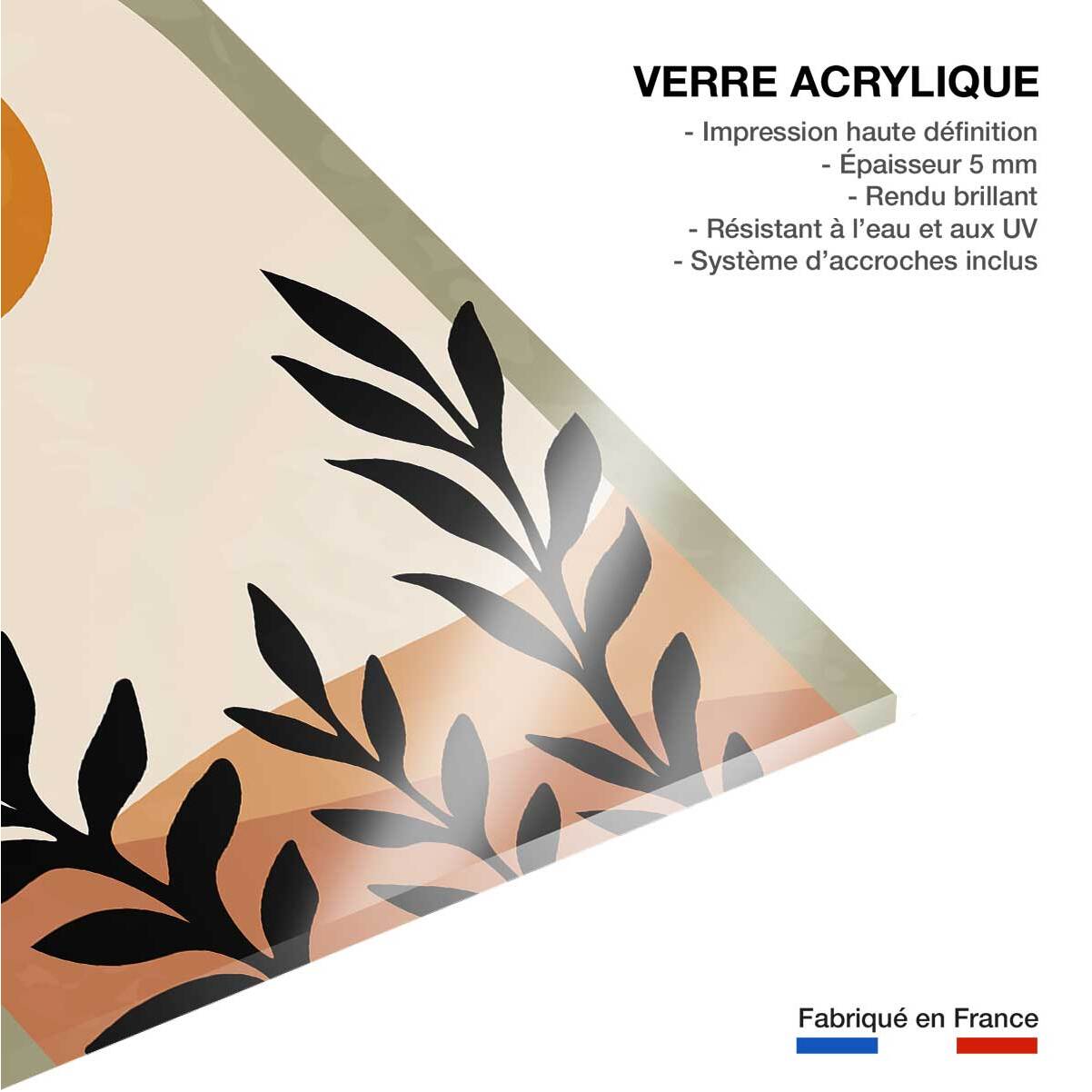 Tableau contemporain fleurs luna  Tableau plexiglas