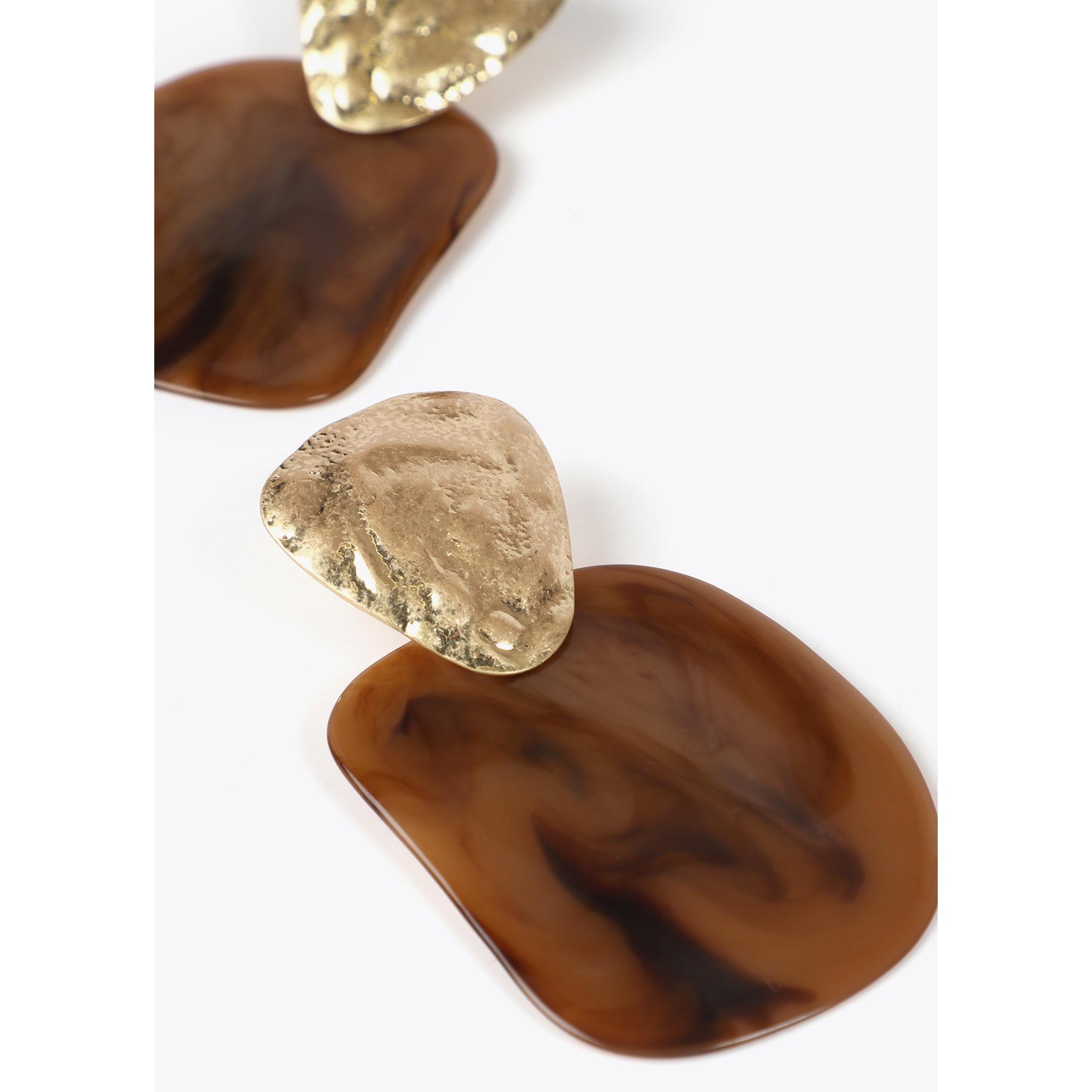 Orecchini Combinati Metallo e Acrilico