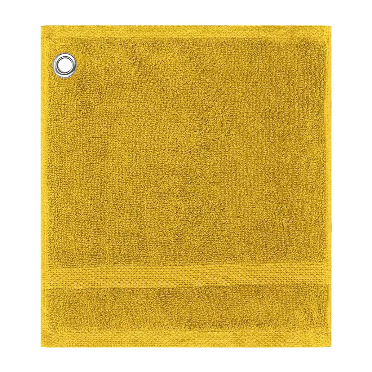 Carre avec oeillet pur coton 550 g/m² uni orange Elea safran