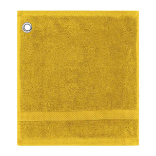 Carre avec oeillet pur coton 550 g/m² uni orange Elea safran