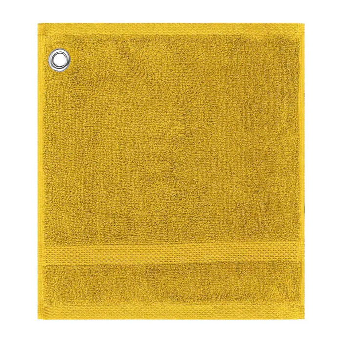 Carre avec oeillet pur coton 550 g/m² uni orange Elea safran