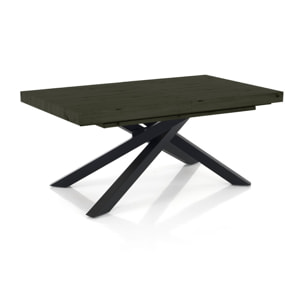 Table à manger extensible Tomasucci HELT 130, en MDF finition bois gris, 90 × 130 × 77 cm