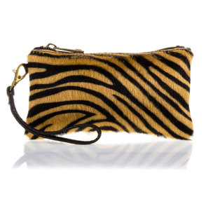 Mattarello Bolso de mano Mujer.Piel auténtica Cavallino Tigre Dollaro