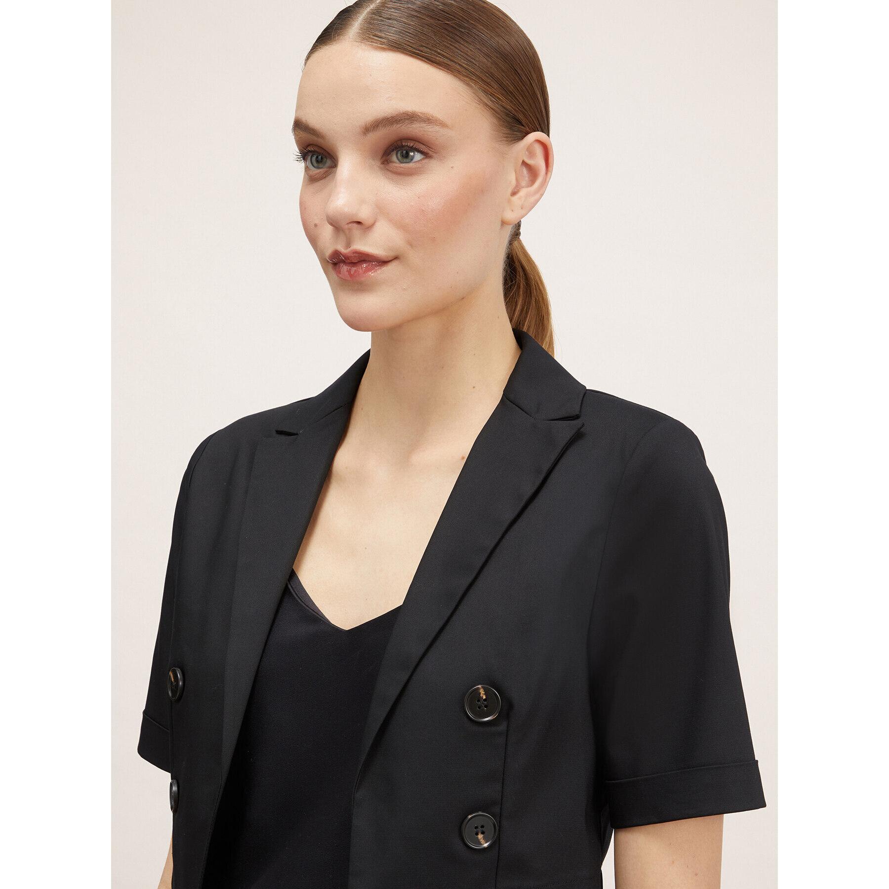 Motivi - Chaqueta spencer de manga corta - Negro