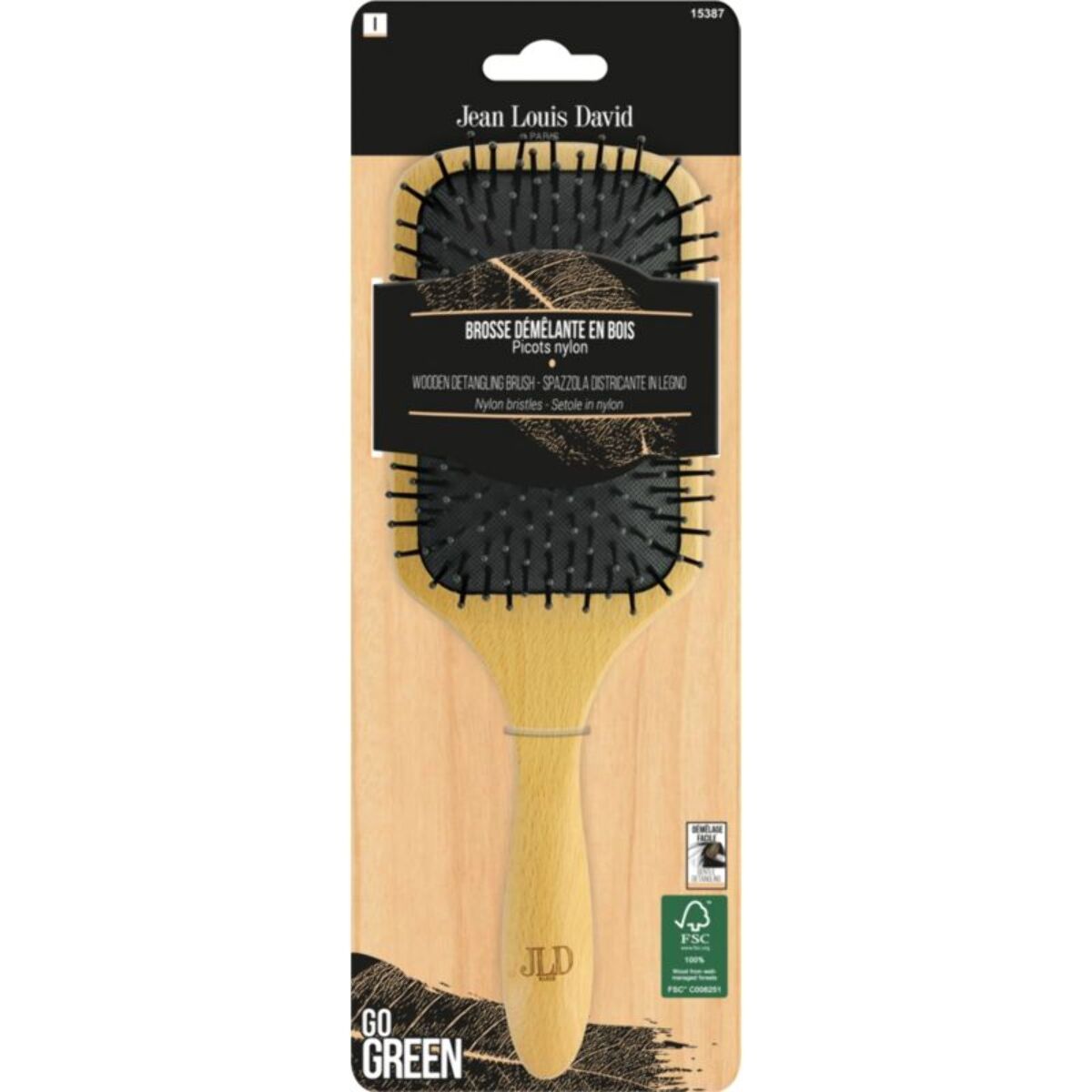 Brosse à cheveux JEAN LOUIS DAVID PADDLE BOIS FSC