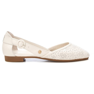 Zapato bailarina de piel hielo