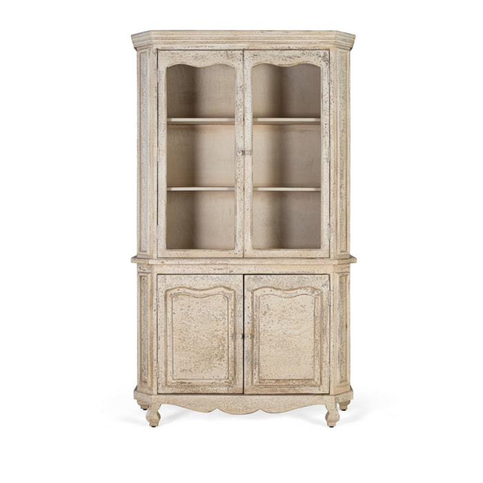 Vitrina de Madera de Mango 120 Cm Estilo Rústico