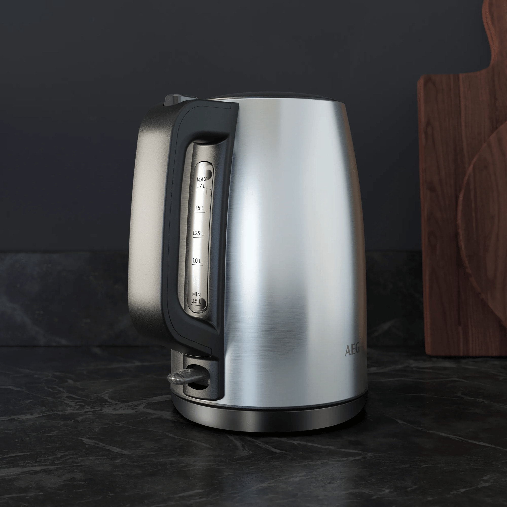 AEG Hervidor de agua de de acero inoxidable de 2200 W y 1,7 litros de capacidad K3-1-3ST