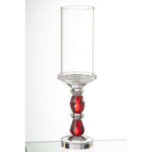 J-Line photophore Marie - crystal - rouge/transparent - large