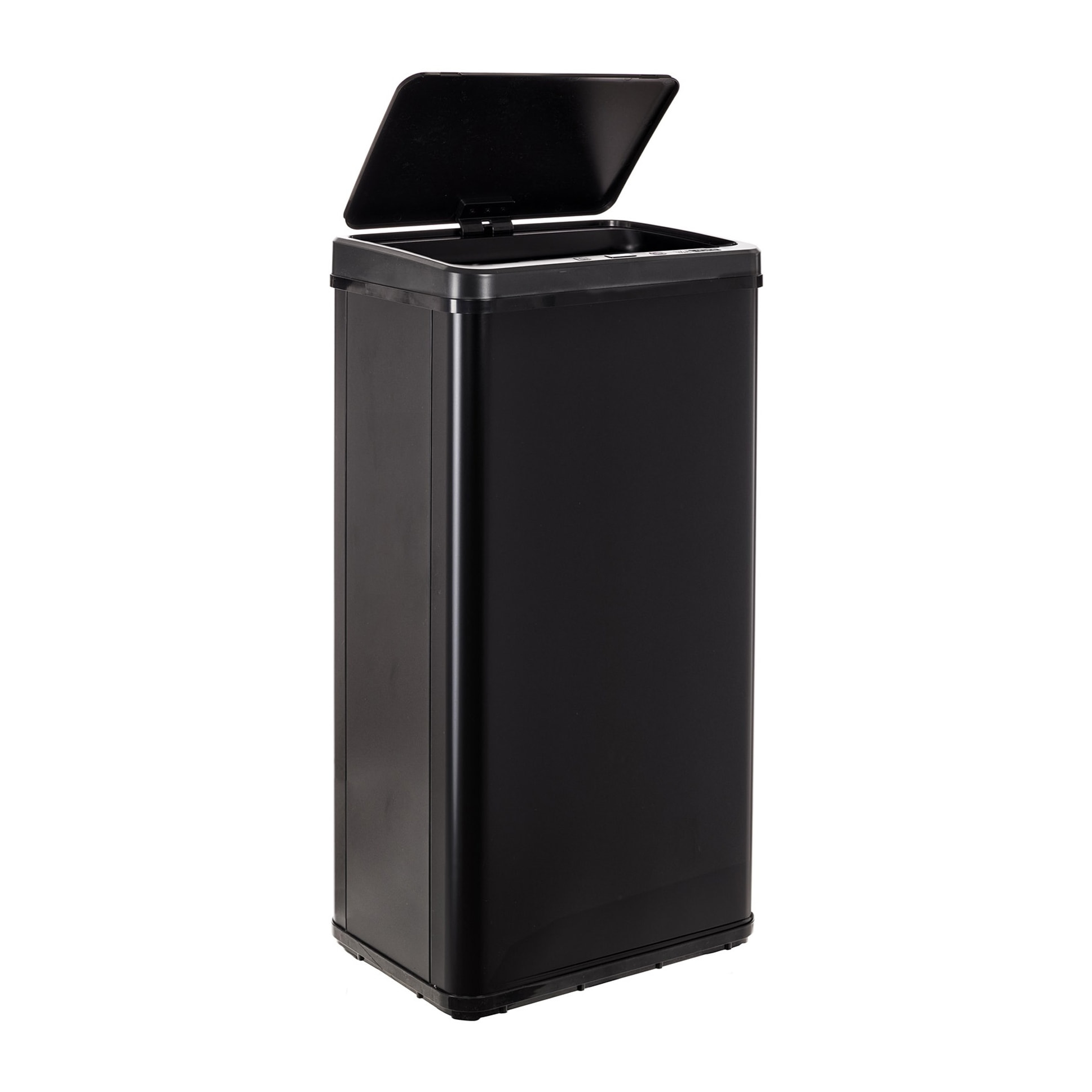 Well home - cubo de basura inteligente sin patas con apertura automática o contacto manual, negro.