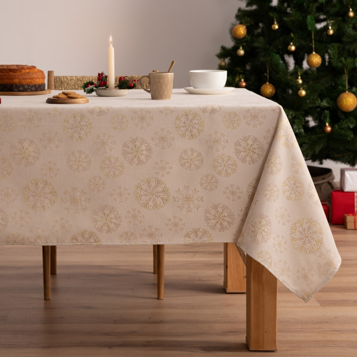 Mantel antimanchas SNOWBERRY ORO