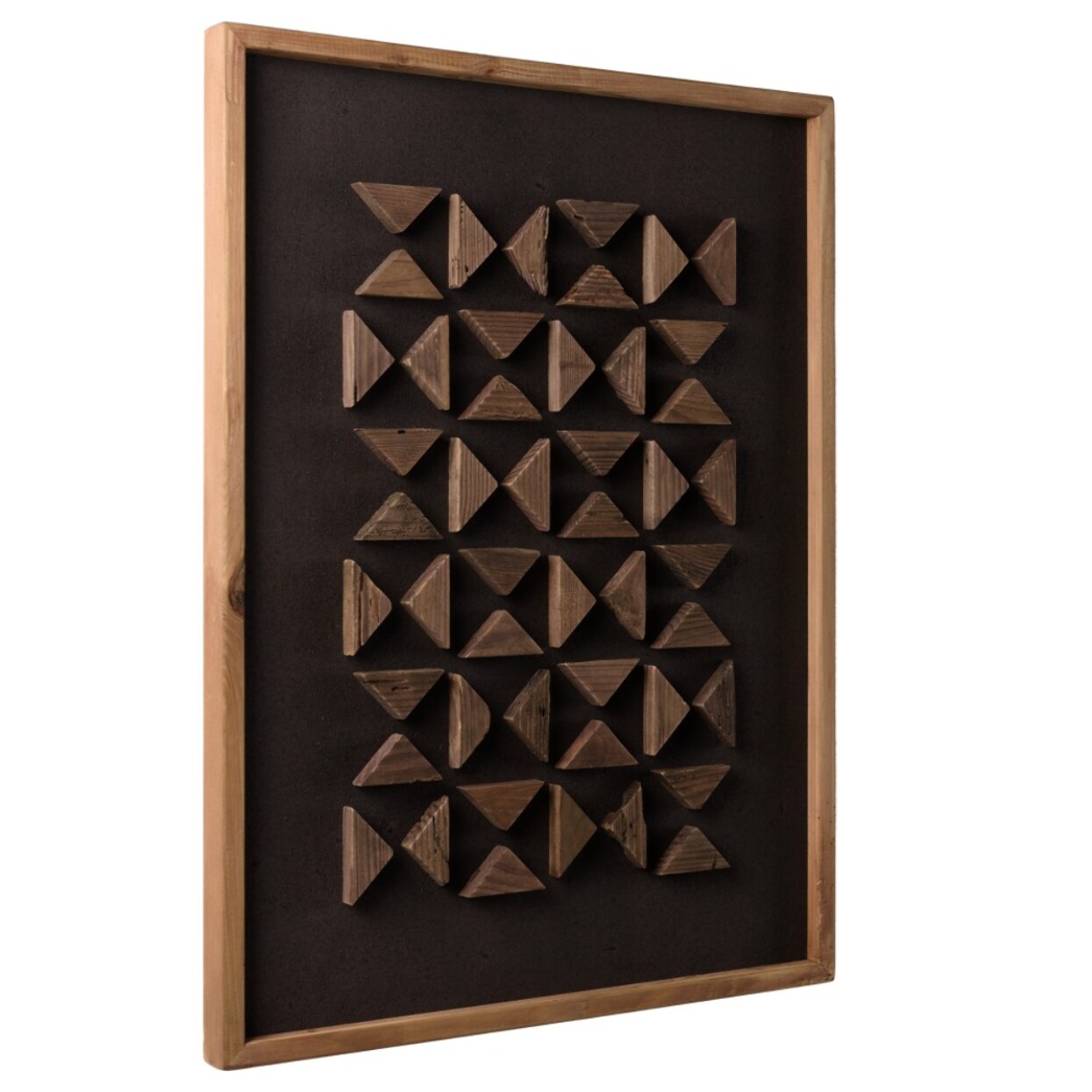 SANDY - Décoration murale 62x82cm motifs géométriques bois Pin recyclé