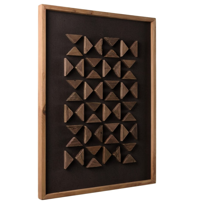 SANDY - Décoration murale 62x82cm motifs géométriques Pin recyclé