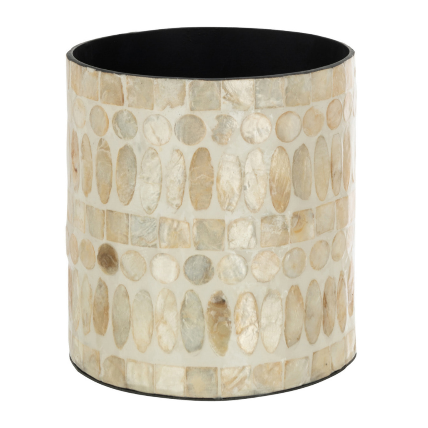J-Line cache-pot Perle - rotin - beige - Ø 14 cm
