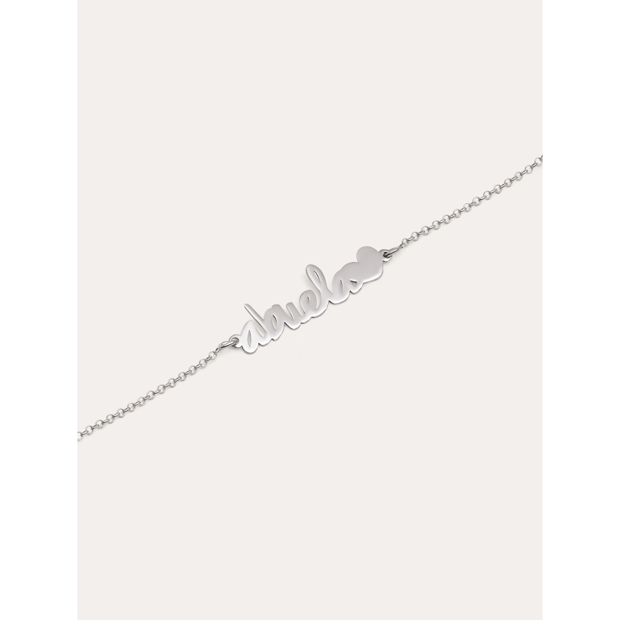Pulsera Abuela Heart Plata