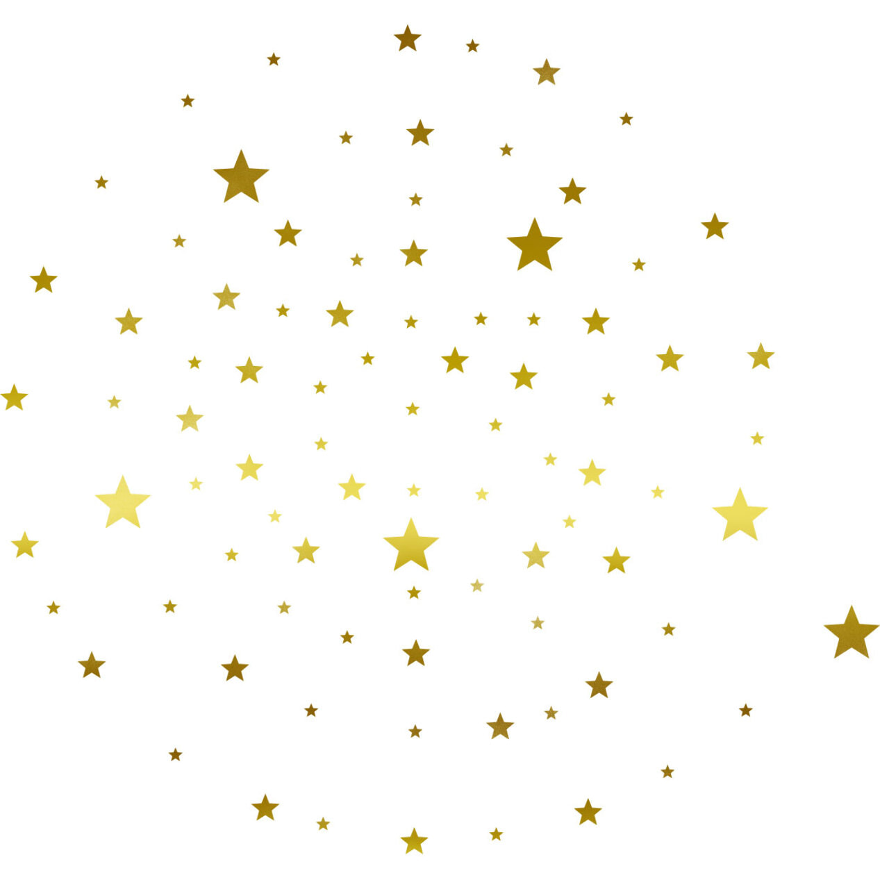 Stickers Lot des 130 étoiles - dorées - Autocollants adhésifs noël - décoration fêtes