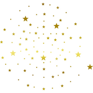 Stickers Lot des 130 étoiles - dorées - Autocollants adhésifs noël - décoration fêtes